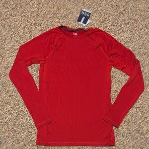 New DSG Red Layering Compression shirt Youth Boys XL 18 50 UV protection wicking
